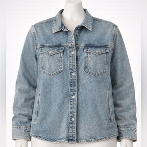 Zara Men's Light Blue Denim Shirt Jacket